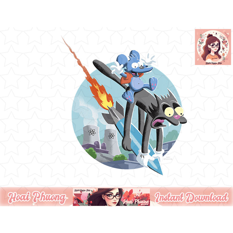 The Simpsons Itchy & Scratchy Missile Ride C2 png, instant download.jpg