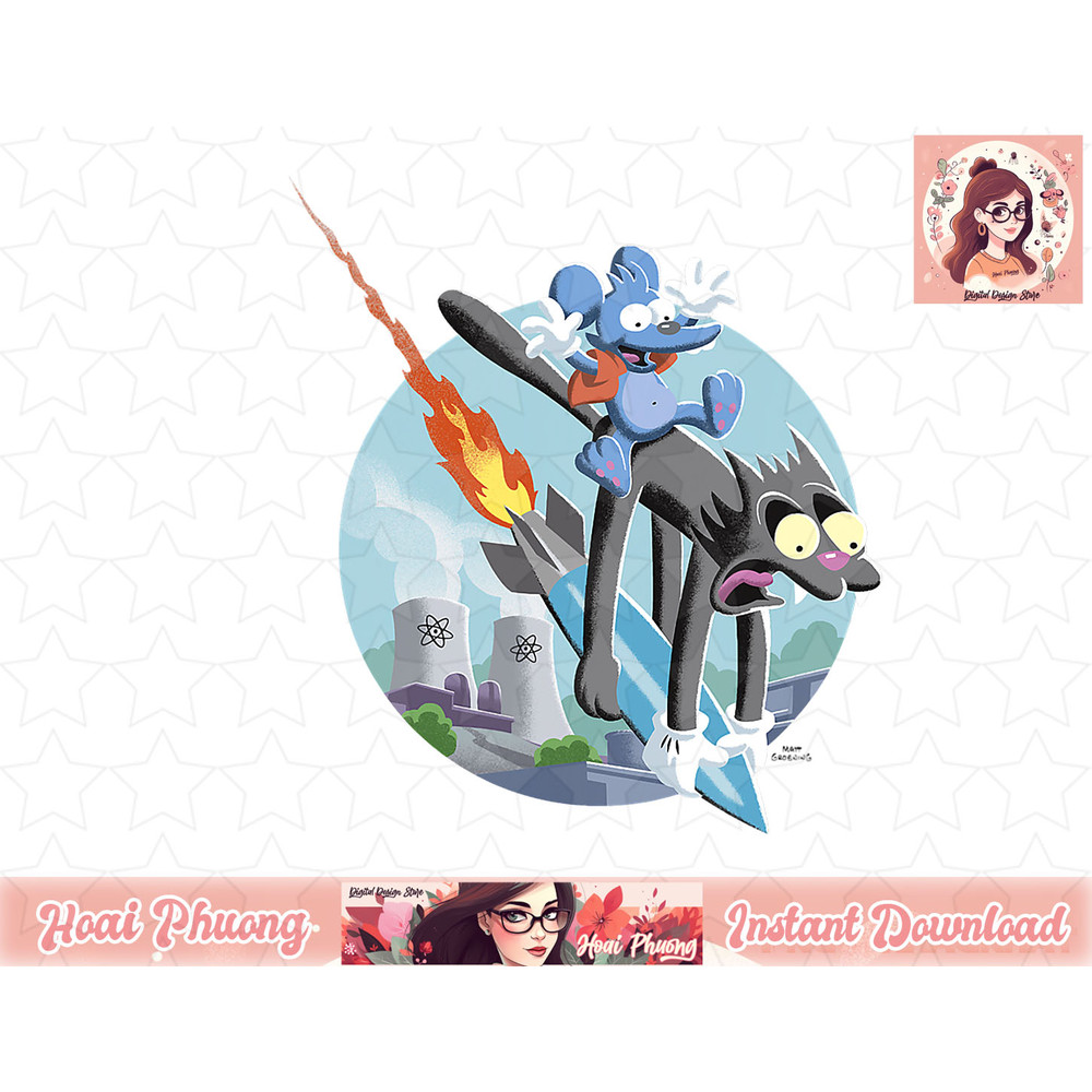 The Simpsons Itchy & Scratchy Missile Ride png, instant download.jpg
