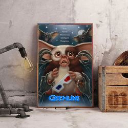 gremlins poster, movie poster, film poster, wall art, wall decor, prints, home decor, the curse billy peltzer poster