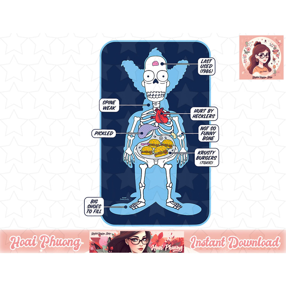 The Simpsons Krusty the Clown X-Ray png, instant download.jpg