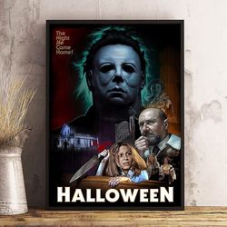 halloween poster, michael myers poster, halloween 1978 poster, movie poster, film poster, the nightmare begins again
