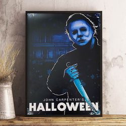 halloween poster, michael myers poster, halloween 1978 poster, movie poster, film poster, terror never dies