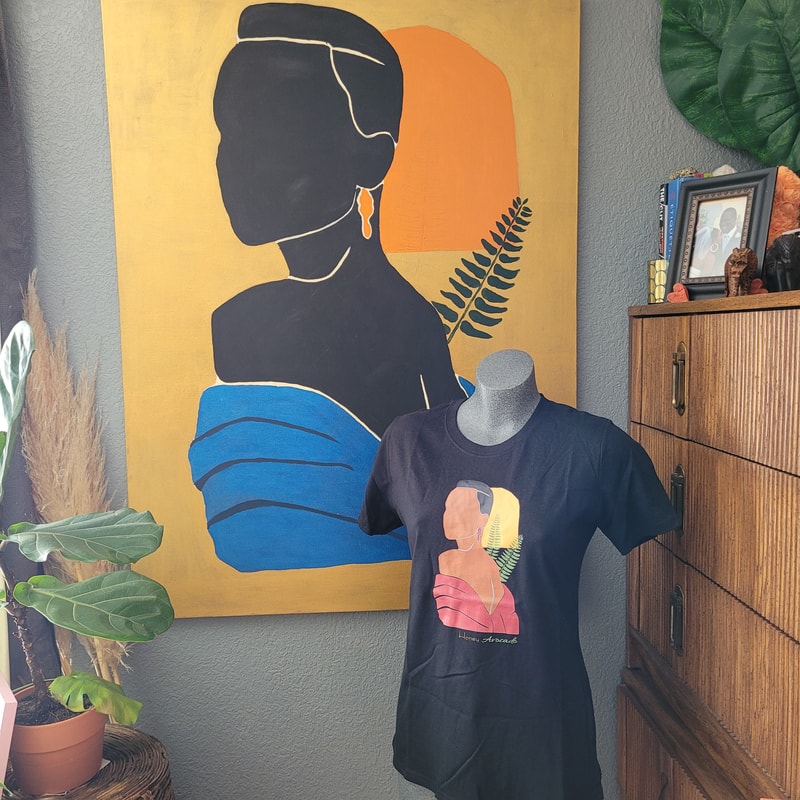 Black Woman T-Shirt, Tee Shirt, 100% Cotton Shirt, Afro Girl, Black Girl, Black Girl Gifts, Black Girl Magic, Melanin Queen, Gift for Her - 2.jpg