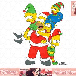 the simpsons marge homer bart lisa maggie holiday png, instant download