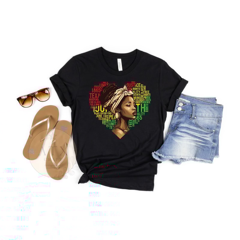 Juneteenth Heart Shirt, Black Owned Shop, Juneteenth Women's Tee, Juneteenth Freeish T-Shirt, Black Culture Shirts, Black Independence Day - 1.jpg