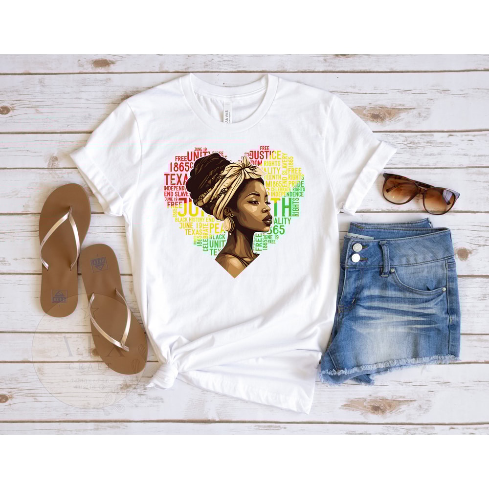 Juneteenth Heart Shirt, Black Owned Shop, Juneteenth Women's Tee, Juneteenth Freeish T-Shirt, Black Culture Shirts, Black Independence Day - 3.jpg