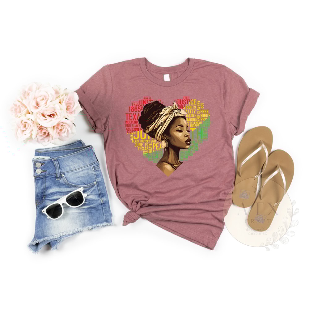 Juneteenth Heart Shirt, Black Owned Shop, Juneteenth Women's Tee, Juneteenth Freeish T-Shirt, Black Culture Shirts, Black Independence Day - 4.jpg