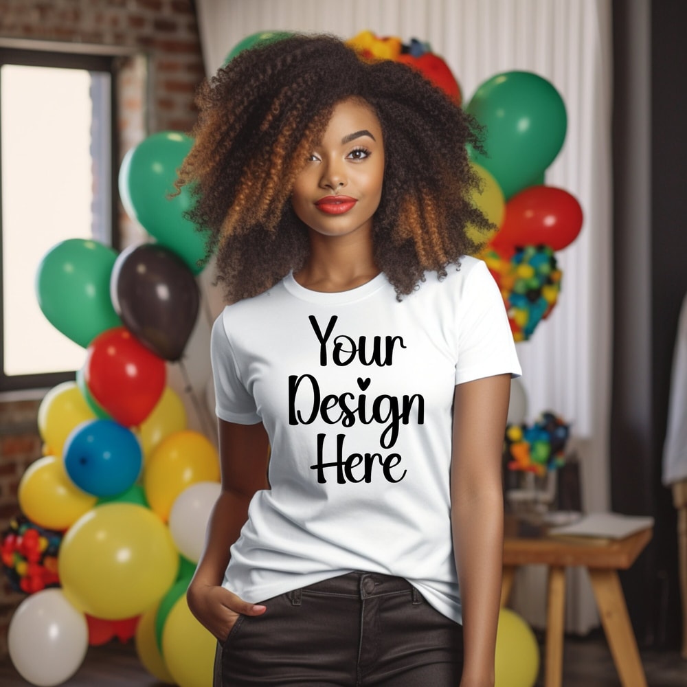 Juneteenth Mockup Bundle, 30 Men, Women, and Kids Tshirt Mockups, Summer Digital Shirt Mockup Bundle, Black, White, and Red Shirt Mockups - 7.jpg