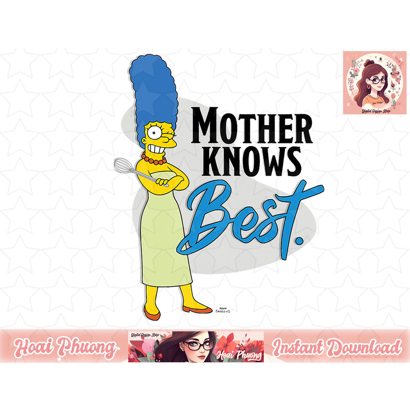 The Simpsons Marge Mother Knows Best png, instant download.jpg