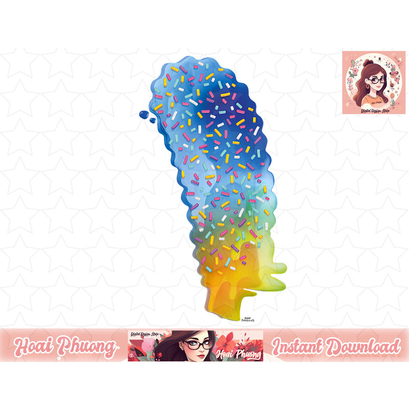 The Simpsons Marge Simpson Sprinkles Head png, instant download.jpg