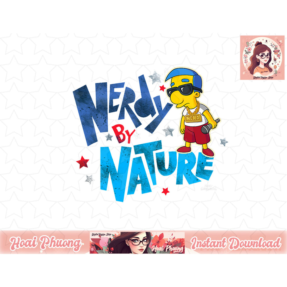 The Simpsons Milhouse Nerdy By Nature png, instant download.jpg