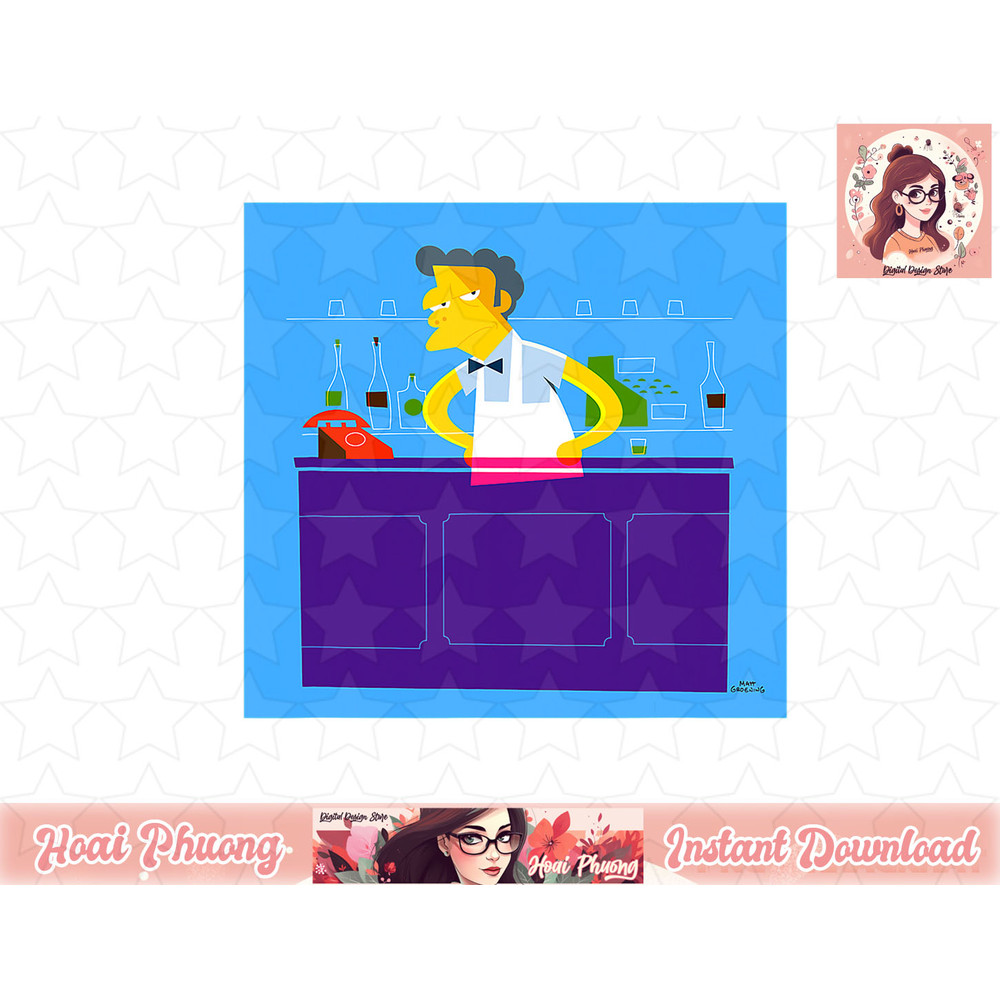 The Simpsons Moe s Tavern Bartender png, instant download.jpg