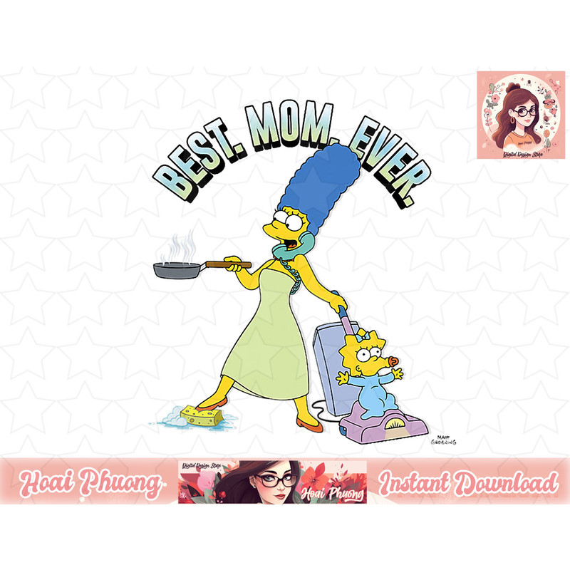 The Simpsons Mother s Day Marge Best Mom Ever png, instant download.jpg