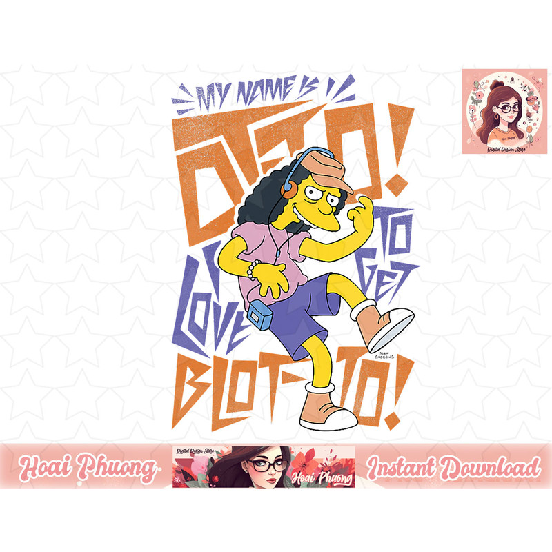 The Simpsons My Name Is Otto I Love To Get Blot-to C2 png, instant download.jpg