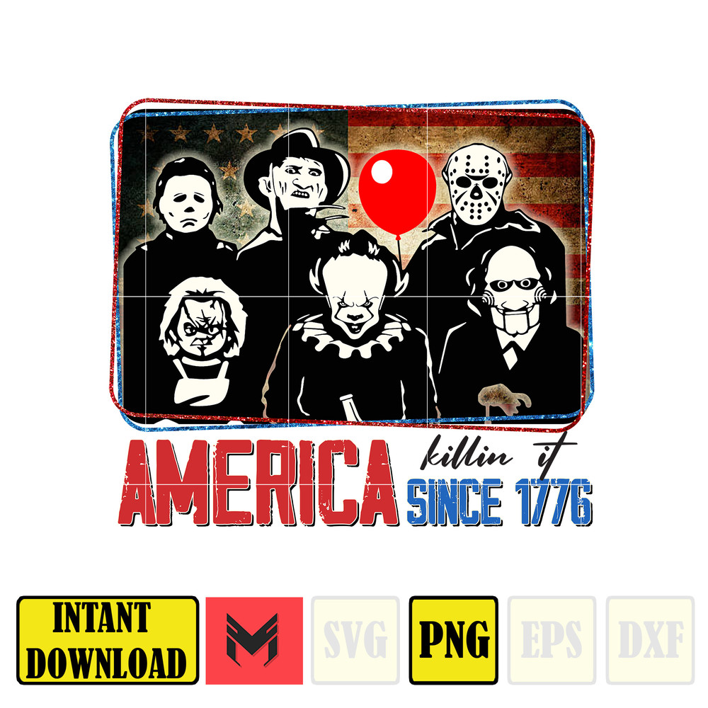 Horror Movie Fourth Of July Png, America Killing It Since 1776 Png, Horror Independence Day , America Freedom, Instant Download (1).jpg