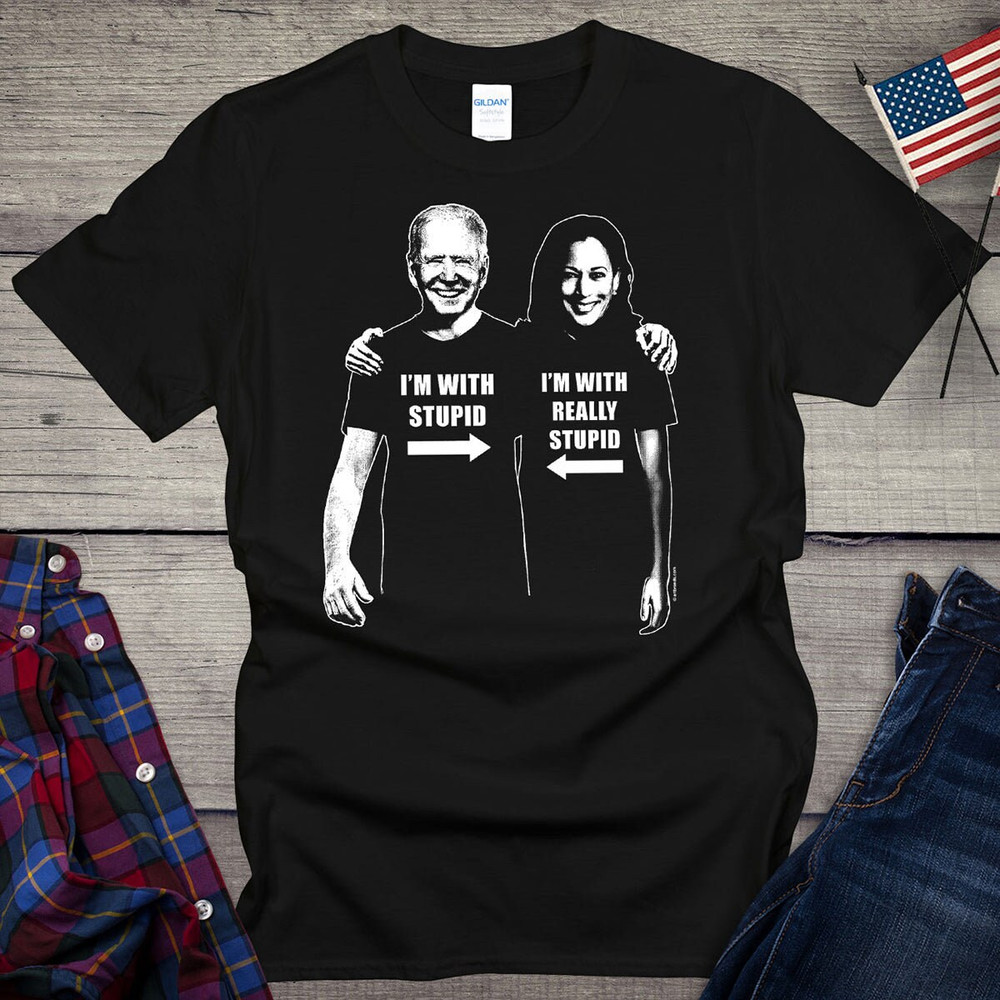 Biden Stupid Political T-shirt, I'm With Stupid Tee, Really Stupid, Politics Shirt, Republican, Arrows, Pointing, Buddies - 3.jpg