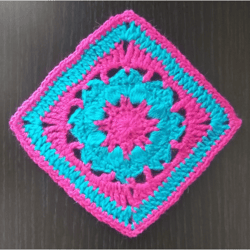 Granny square, crochet motif, crochet pattern, granny square afghan, crochet block, granny blanket, granny square bag