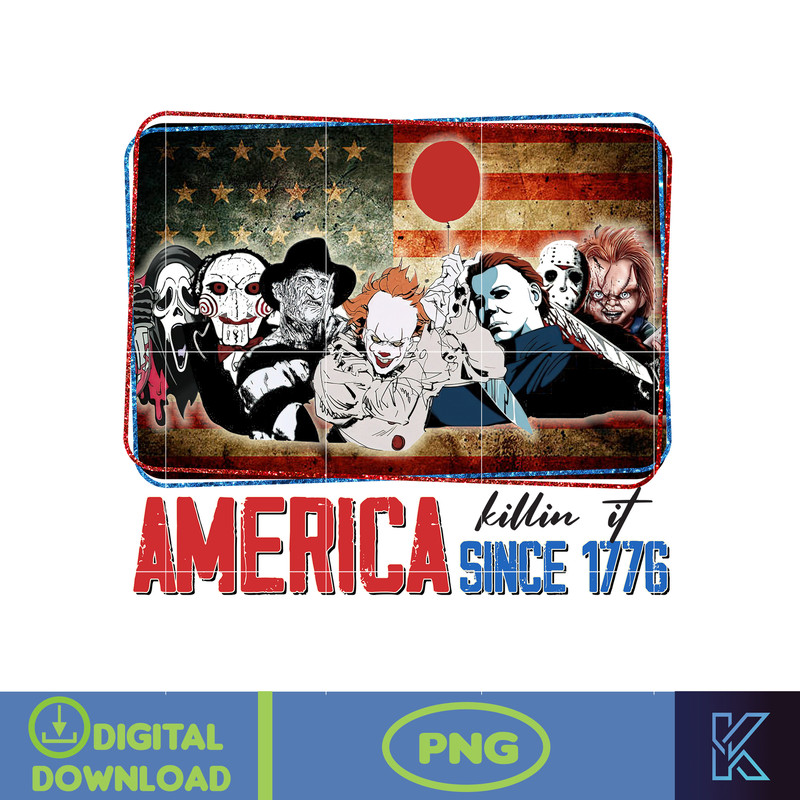 Horror Movie Fourth Of July Png, America Killing It Since 1776 Png, Horror Independence Day , America Freedom, Instant Download (2).jpg