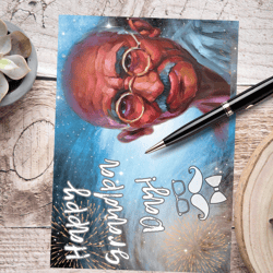 happy grandpa day! a digital greeting card with the leader mahatma gandhi.
