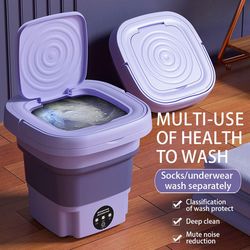 folding portable washing machine for clothes cleaning washer for socks underwear mini washing (us customers)