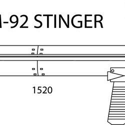 fim-92 stinger line art vector file new black white vector outline or line art file