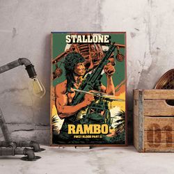 rambo poster, inferno's creatures poster, movie poster, film poster, wall art, wall decor, prints, home decor, action