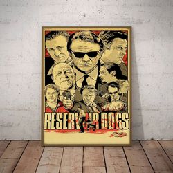 reservoir dogs poster, predatory dogs unbound poster, movie poster, film poster, wall art, wall decor, prints, home