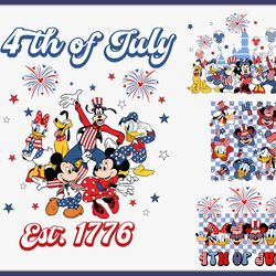 mouse and friends ets 1776 png bundle, independence day mouses png, fourth of july png bundle, 4th of july mickey png, d