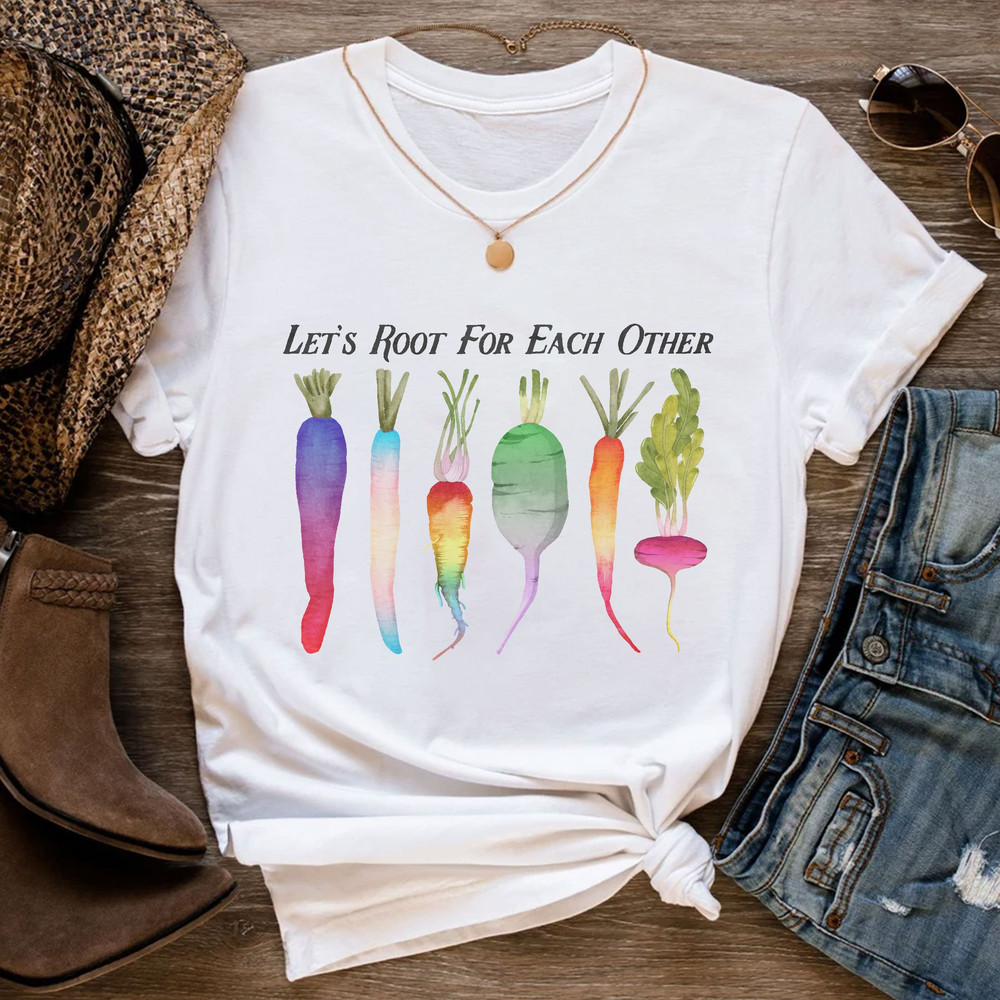 Let’s Root For Each Other Sweatshirt, LGBT Support Shirt, LGBT Ally, Rainbow Pride T-Shirt, LGBTQ Plant Tee - 1.jpg