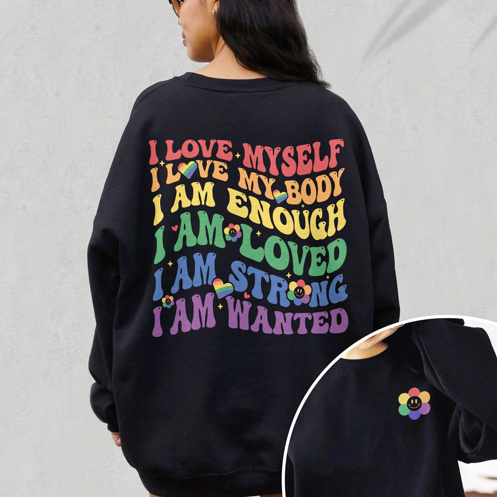Love Myself Rainbow Shirt, Pride LGBT Sweatshirt, Gay Rights T-Shirt, LGBT Rainbow, Pride Tee, Lesbian Tshirt, Trans Rights Tee - 1.jpg