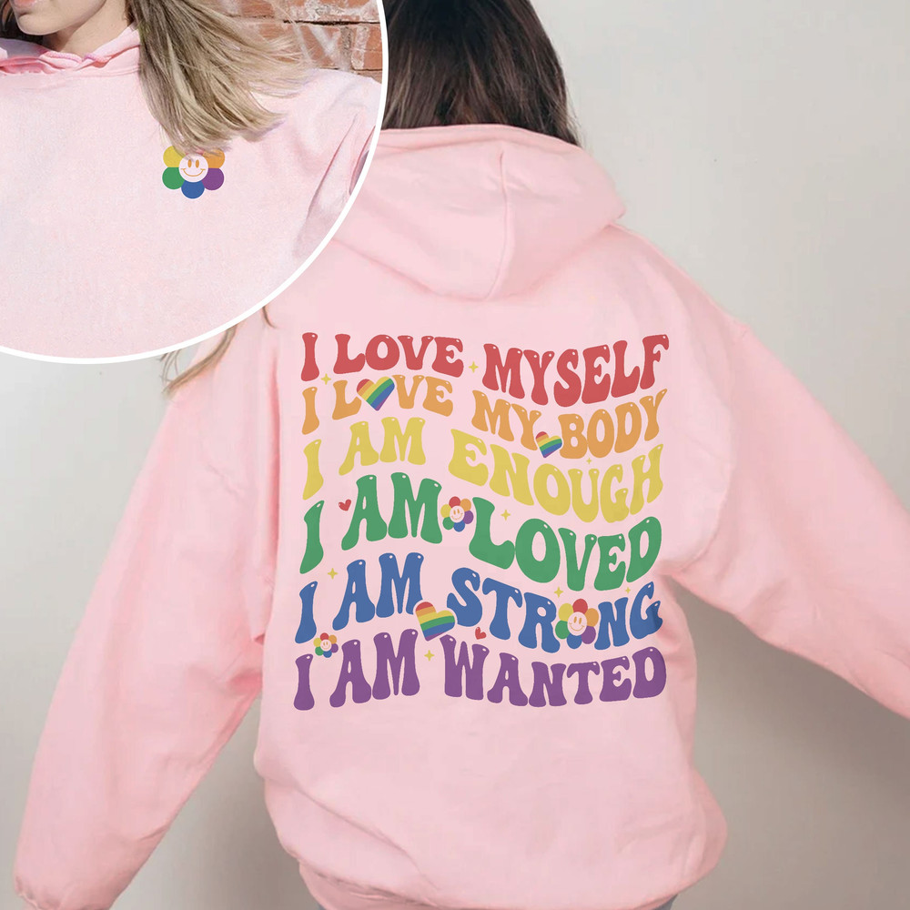 Love Myself Rainbow Shirt, Pride LGBT Sweatshirt, Gay Rights T-Shirt, LGBT Rainbow, Pride Tee, Lesbian Tshirt, Trans Rights Tee - 4.jpg