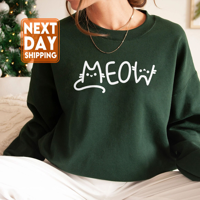 Meowy Christmas Sweatshirt,Happy Cat Year Shirt,Funny Christmas Cat Shirt,Cat Christmas Sweatshirt,Cats Sweatshirt,Cat Lover Christmas Shirt - 1.jpg
