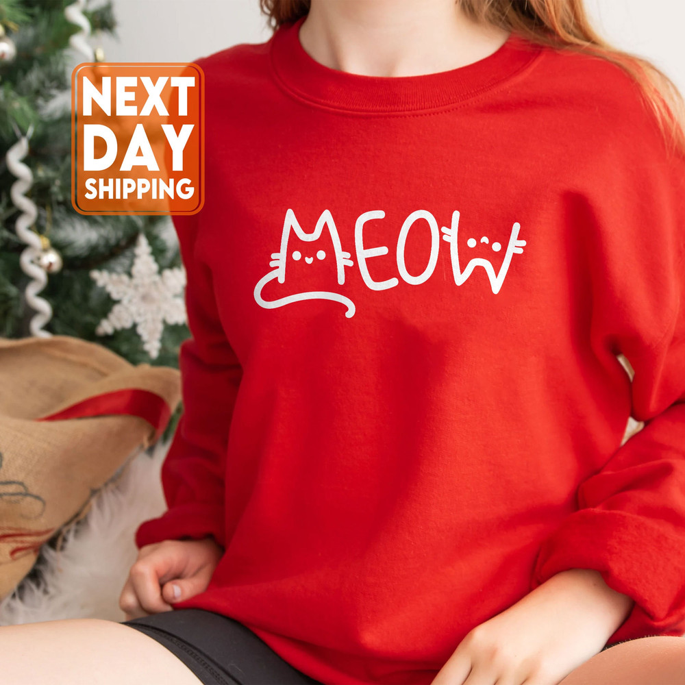Meowy Christmas Sweatshirt,Happy Cat Year Shirt,Funny Christmas Cat Shirt,Cat Christmas Sweatshirt,Cats Sweatshirt,Cat Lover Christmas Shirt - 3.jpg