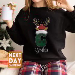 monogrammed family christmas shirt, personalized christmas family t-shirt, custom chr