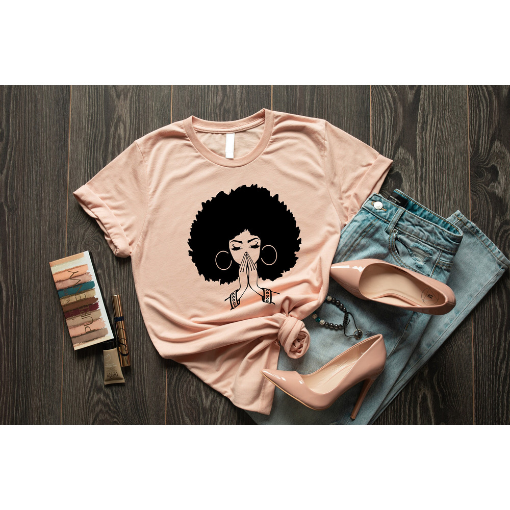 Afro Women Shirt, Afro Girl, Black Girl Shirt, Black Girl Gifts, Black Girl Magic, Gift for Woman, Black Woman Shirt, Gift for Her - 2.jpg