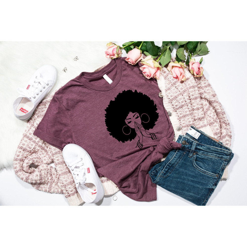 Afro Women Shirt, Afro Girl, Black Girl Shirt, Black Girl Gifts, Black Girl Magic, Gift for Woman, Black Woman Shirt, Gift for Her - 4.jpg