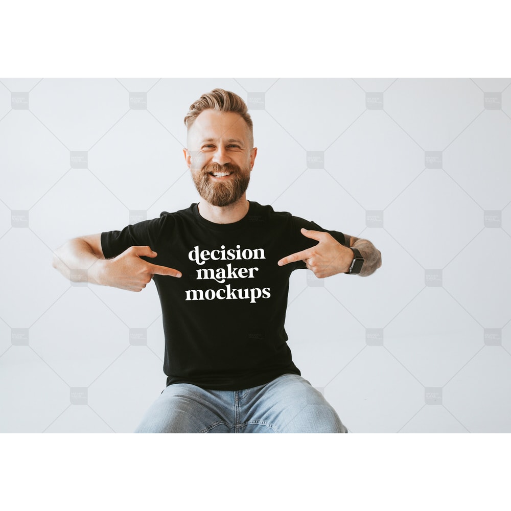 Bella Canvas 3001 Black Mockup, Male Tshirt Mock up, 3001 Model Mockup, Mens Mockup, Mens Clothing Mockup - 1.jpg