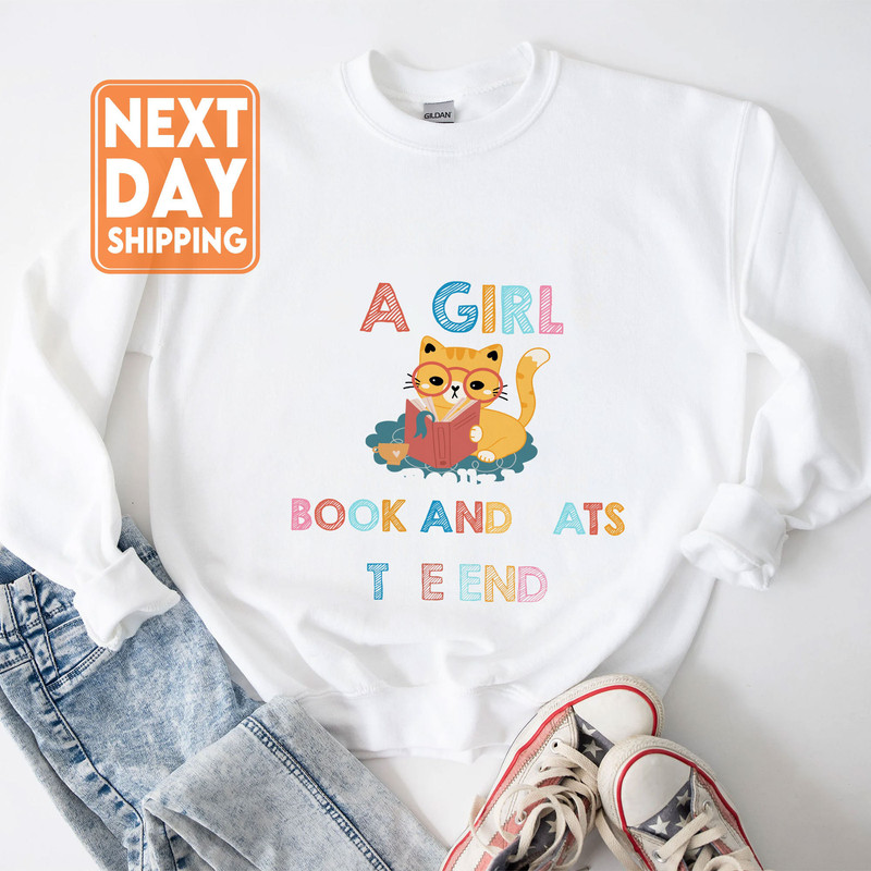 Once upon a time there was a girl who loved cats and books T-Shirt - 2.jpg