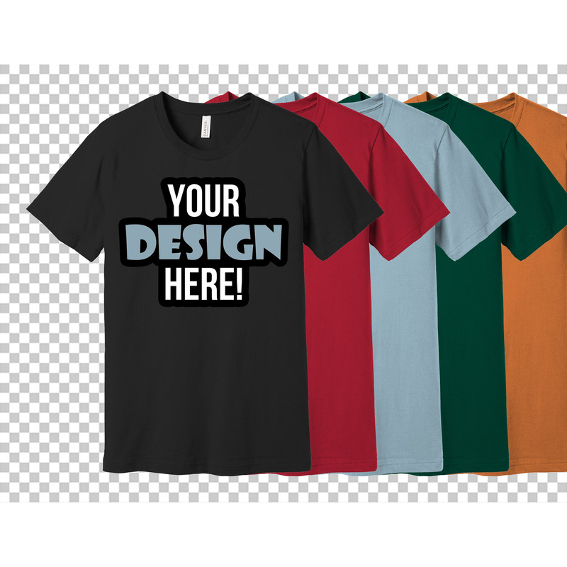 Bella Canvas 3001 Front and Back Mockup Bundle, T Shirt Mockup PNG, 3001C Transparent, Front and Back 3001, Mock Up Bundle - 2.jpg