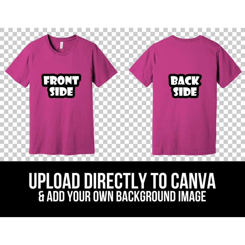 Bella Canvas 3001 Front and Back Mockup Bundle, T Shirt Mockup PNG, 3001C Transparent, Front and Back 3001, Mock Up Bundle - 3.jpg