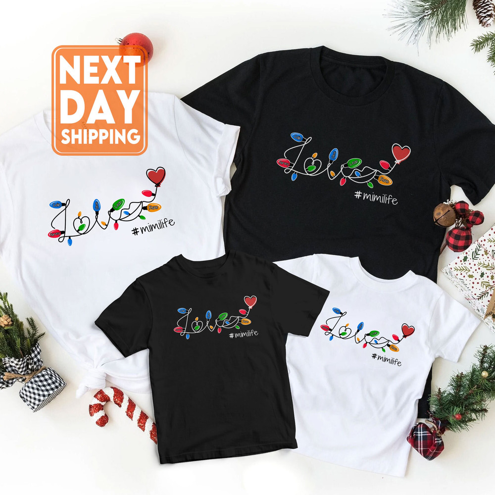 Personalized Grandma Life Light Xmas Sweatshirt, Name Family Christmas Shirt, Family Matching Shirts Name - 1.jpg
