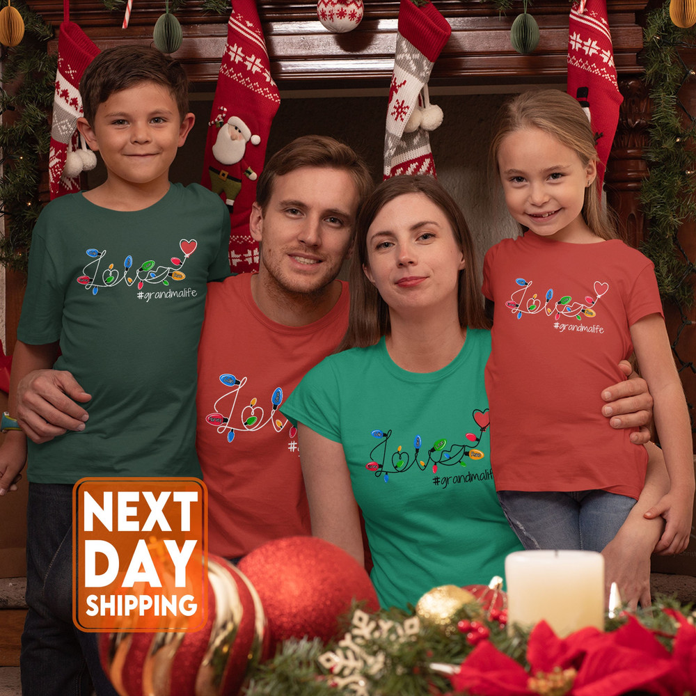 Personalized Grandma Life Light Xmas Sweatshirt, Name Family Christmas Shirt, Family Matching Shirts Name - 4.jpg