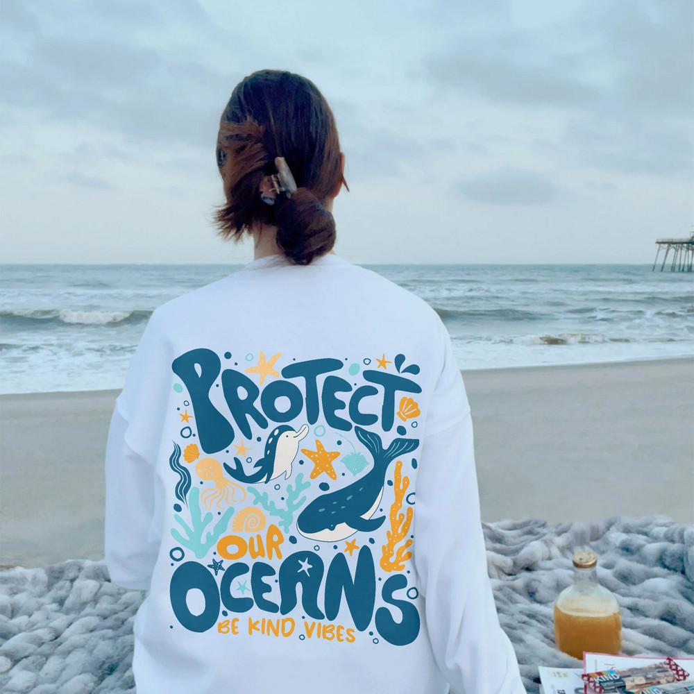 Protect Our Oceans Hoodie, Respect The Locals Shirt, Save The Ocean Shirt, Beach Tshirt, Coconut Girl Aesthetic Shirt, Surf Sweatshirt - 3.jpg