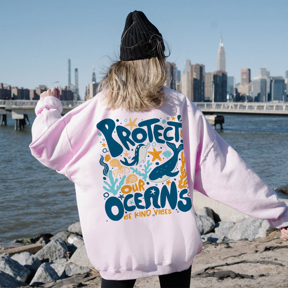 Protect Our Oceans Hoodie, Respect The Locals Shirt, Save The Ocean Shirt, Beach Tshirt, Coconut Girl Aesthetic Shirt, Surf Sweatshirt - 5.jpg