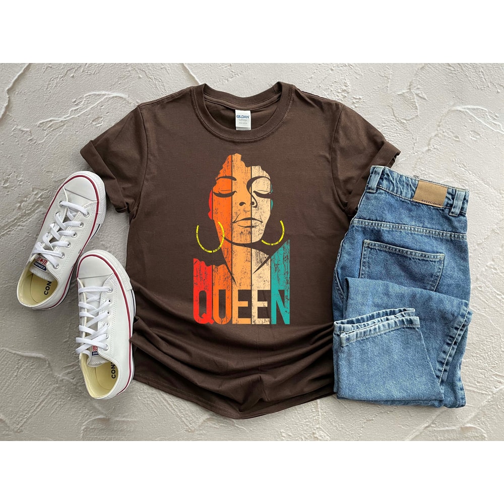 Black Woman Queen Shirt, Black Girl Magic, Black Girl Shirt, Melanin Queen Shirt, Black Queen Shirt, Black Women Outfit, Vintage Queen Shirt - 1.jpg