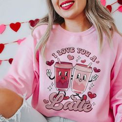 retro valentines day shirt,valentines day shirts for woman,latte valentine shirt,vale