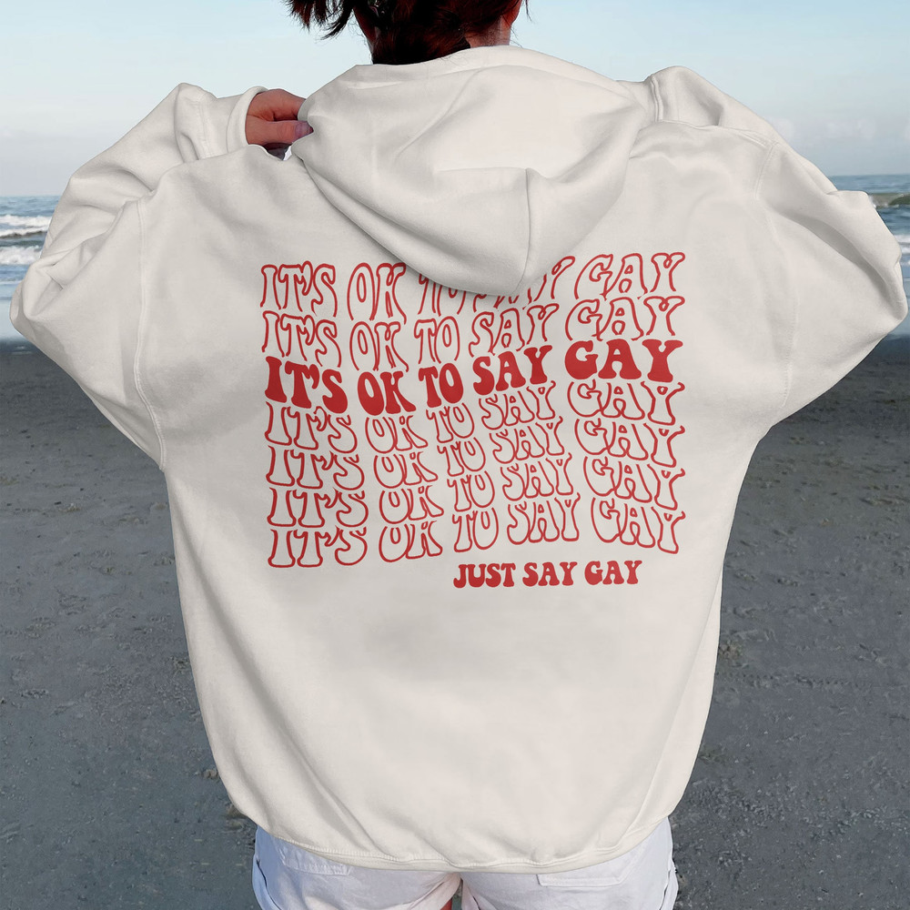 Say Gay Sweatshirt, LGBTQ Shirt, Gay Pride Hoodie, Pride Month Gift, LGBT Support Shirt, Gay Shirt, Lesbian Shirt, Human Rights Hoodie - 1.jpg