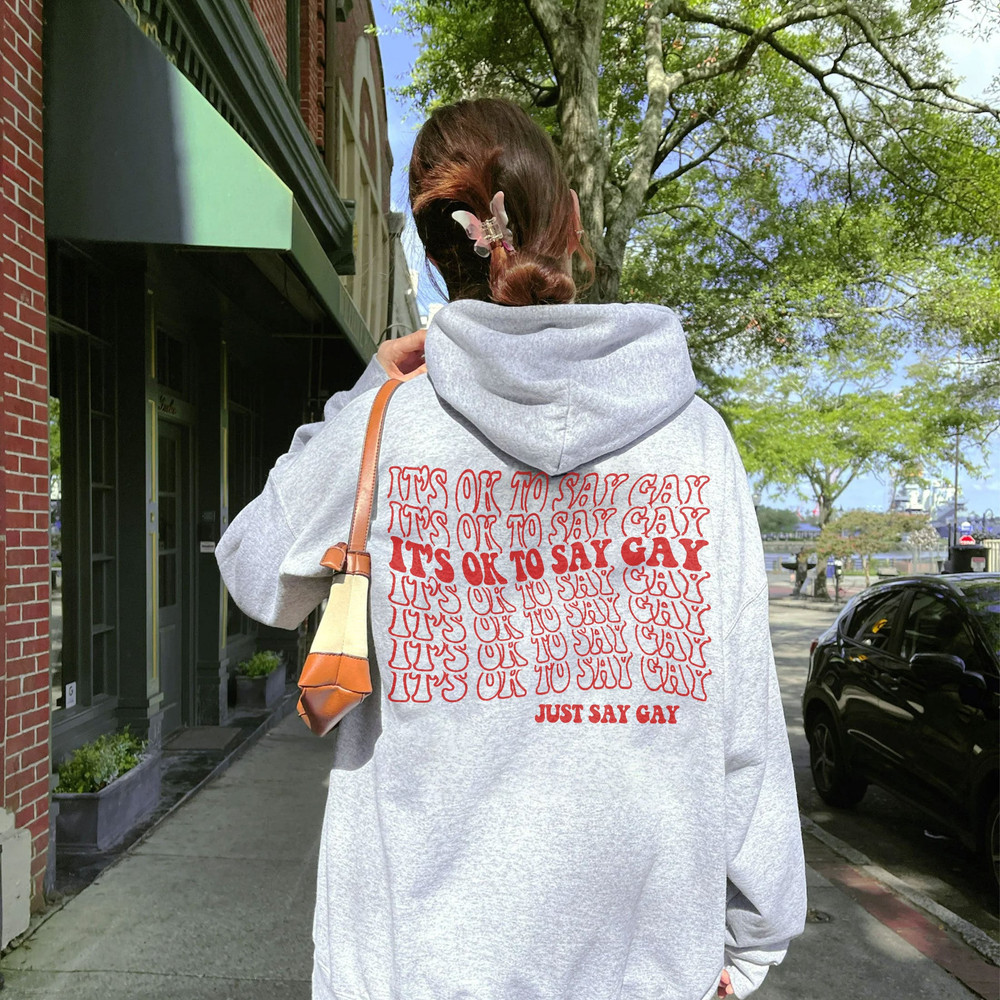Say Gay Sweatshirt, LGBTQ Shirt, Gay Pride Hoodie, Pride Month Gift, LGBT Support Shirt, Gay Shirt, Lesbian Shirt, Human Rights Hoodie - 3.jpg