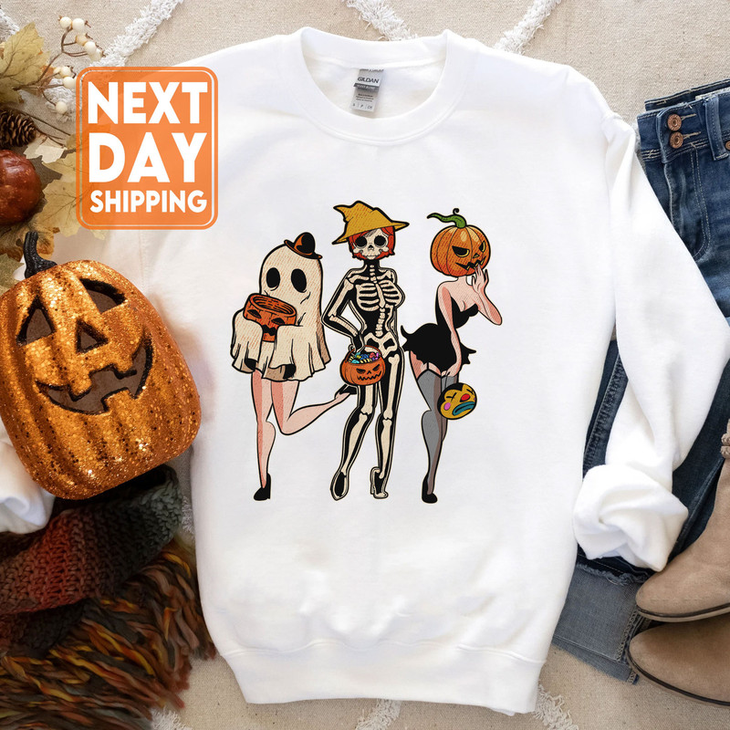 Sexy Ghost Pumpkin Jack O Lantern Halloween Trick or Treat Sweatshirt, Happy Halloween Shirt, Tis The Season Halloween Shirt - 3.jpg