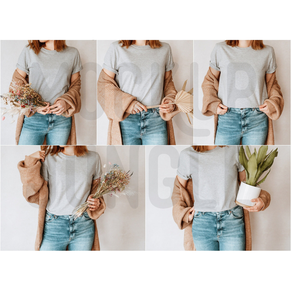 Gildan 64000 Mockup Bundle, Boho Gildan T-shirts Model Mockup, Gildan 64000 Basics Bundle - 3.jpg